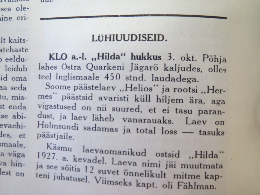 Hilda hukkumisest lühiuudis_ EAA