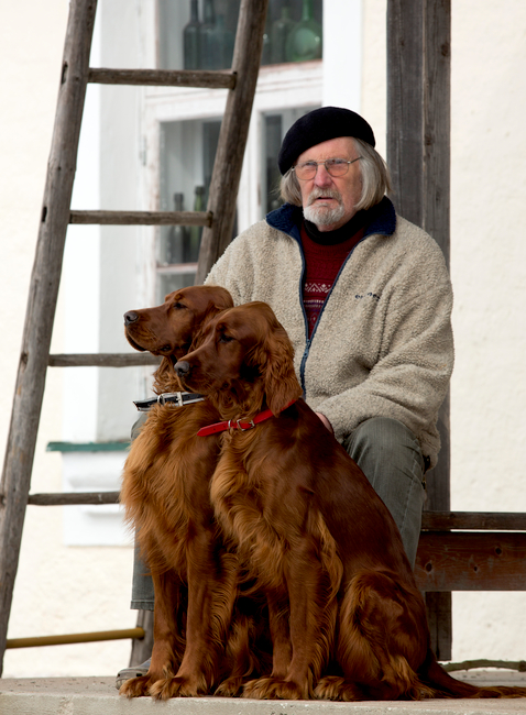 Aarne Vaik, 2013 kevadel Puna ja Roosaga Allikas: Aarne Vaigu erakogu, foto: Toomas Tuul