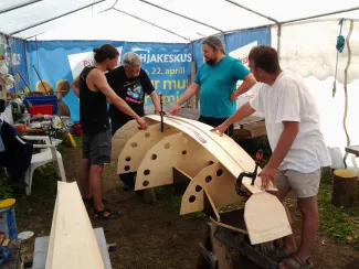 Käsmu Meremuuseum - 2013 Arne Viljasaare prototüüp paadi ehitus Kaevu Valgamas