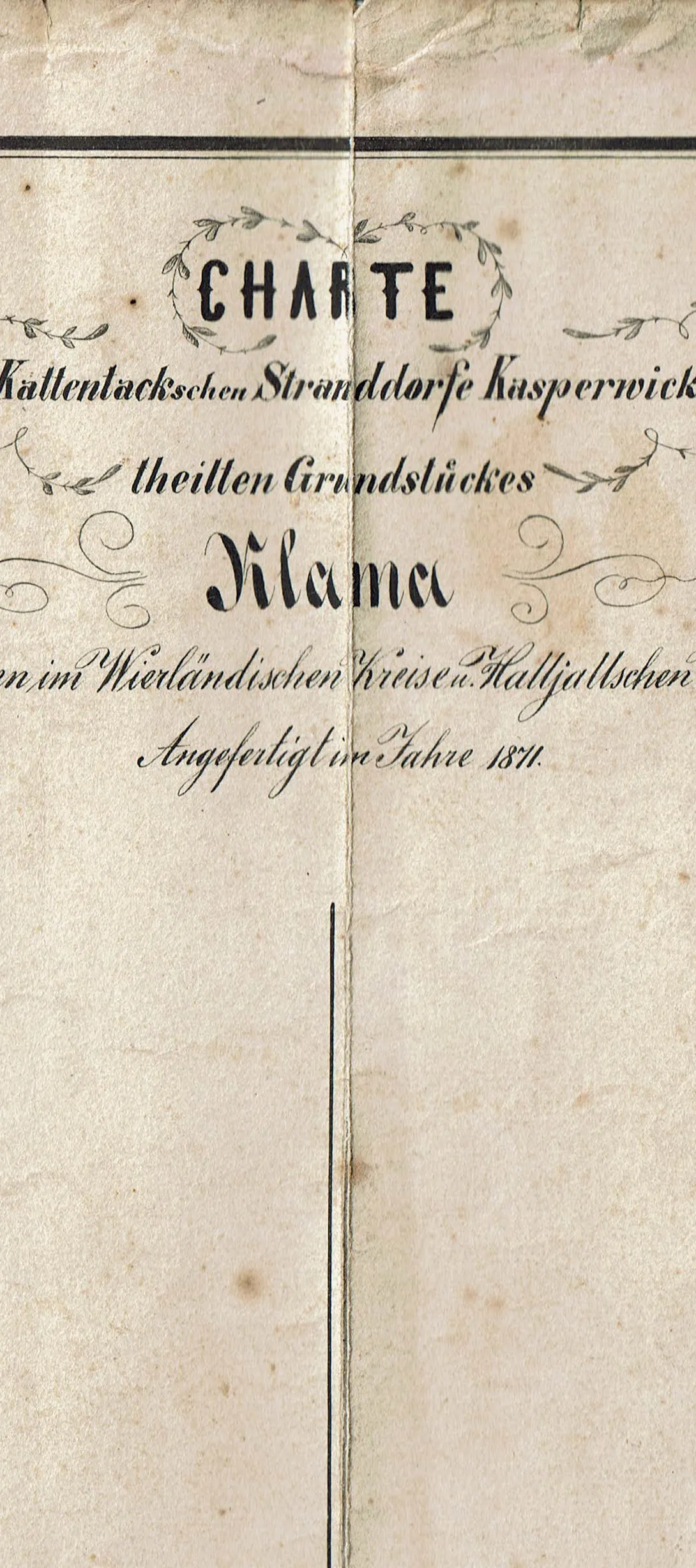 Käsmu Meremuuseum - Klama kaart aastast 1871